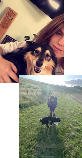 Jess and her Sheltie Skye